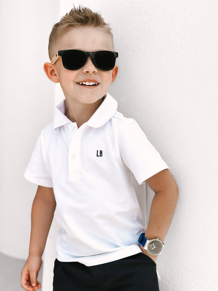White Short Sleeve Polo Shirt
