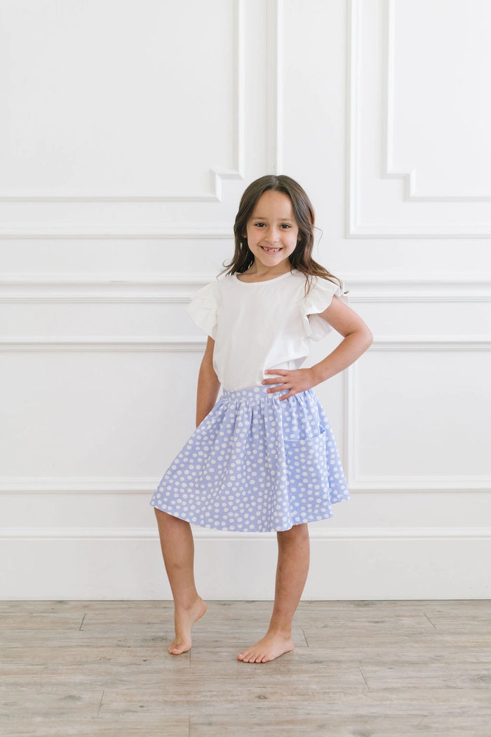White Flutter Tee