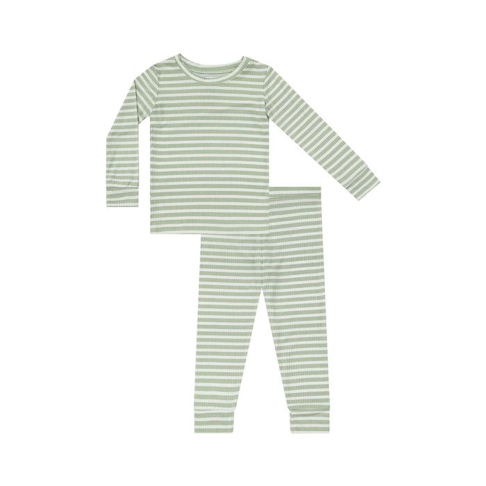 Sage Stripe Two-Piece Set