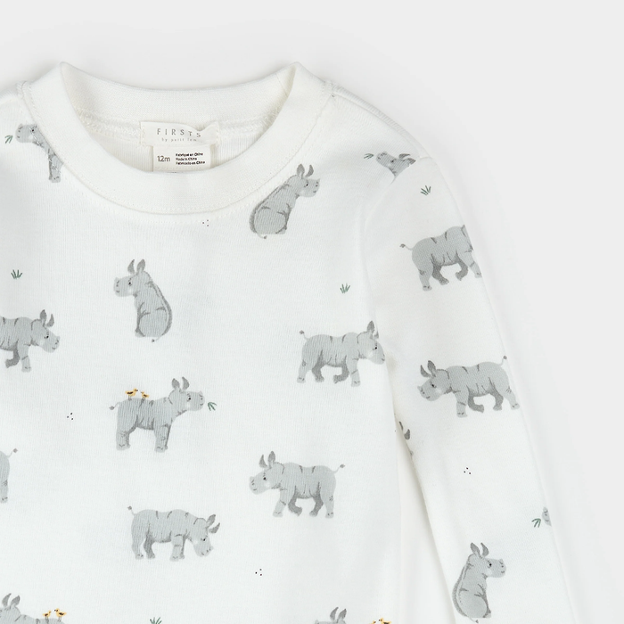 Rhino Pajama Set