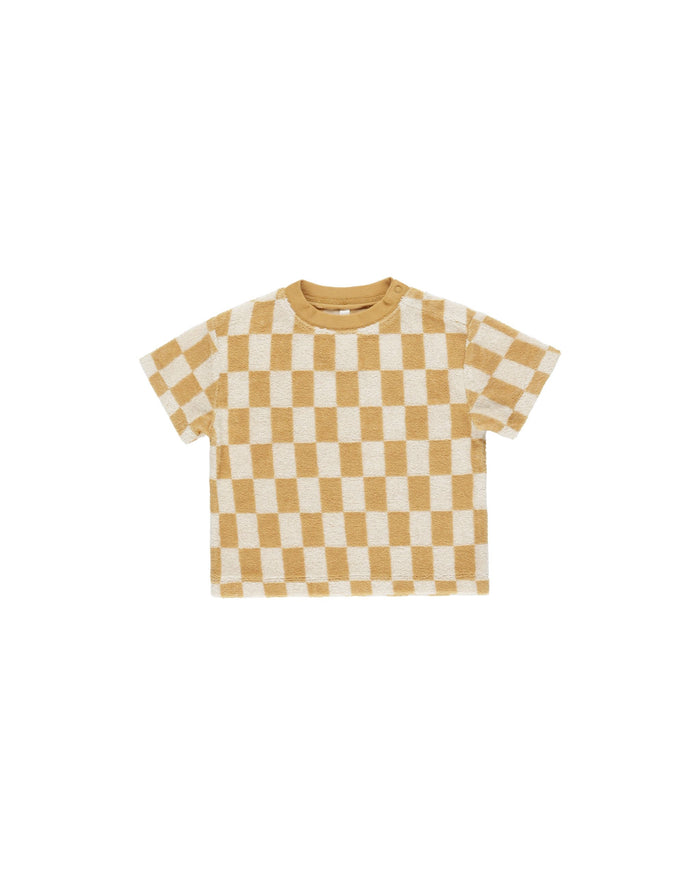 Marigold Check Terry Tee