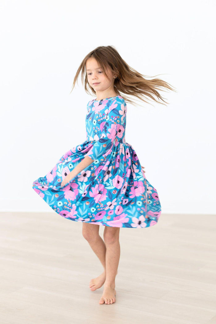 Twirling in Teal Twirl Dress