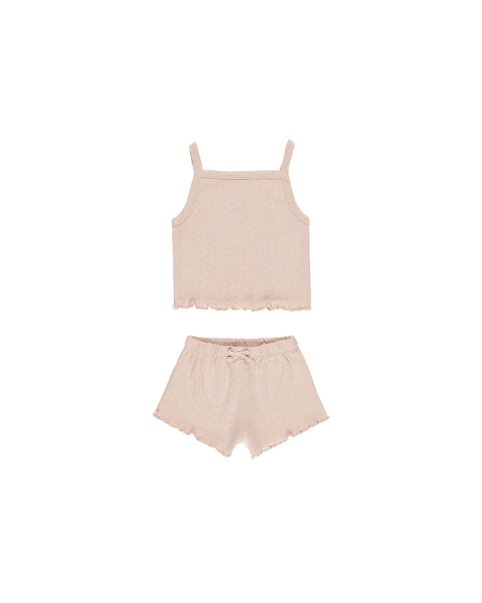 Melon Pointelle Tank + Shortie Set