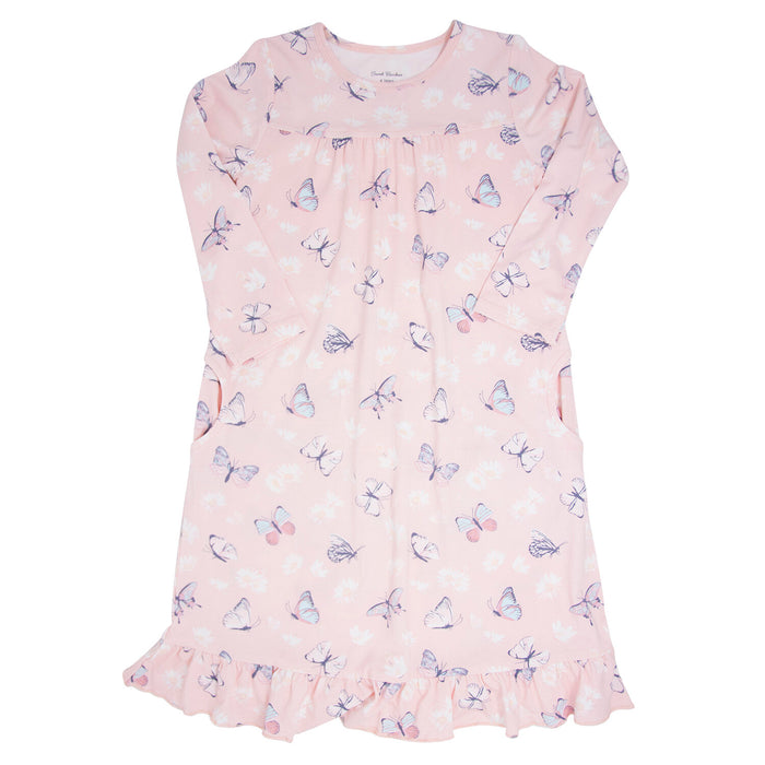 Pink Daisy Butterfly Night Gown