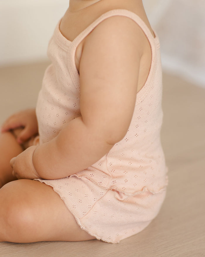 Melon Pointelle Tank + Shortie Set