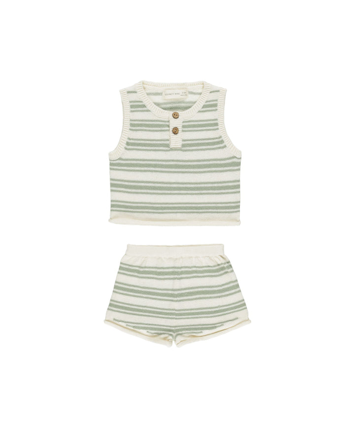 Sage Stripe Taylor Knit Set