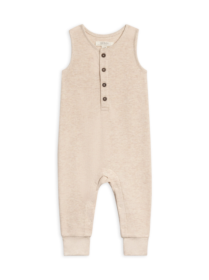 Oat Waffle Henley Romper