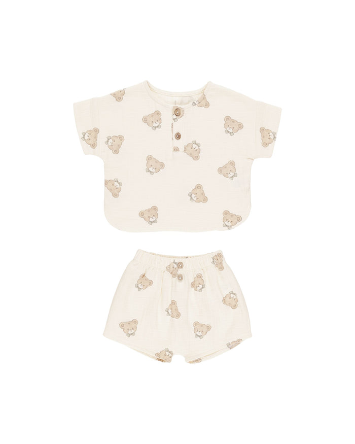 Teddy Woven Top + Short Set