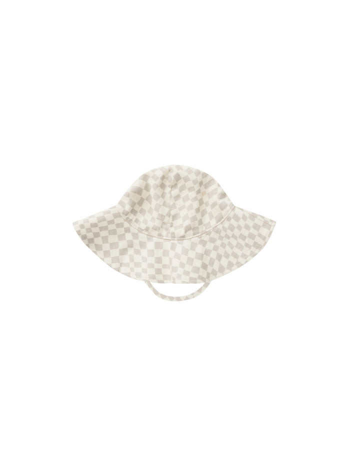Dove Check Floppy Hat