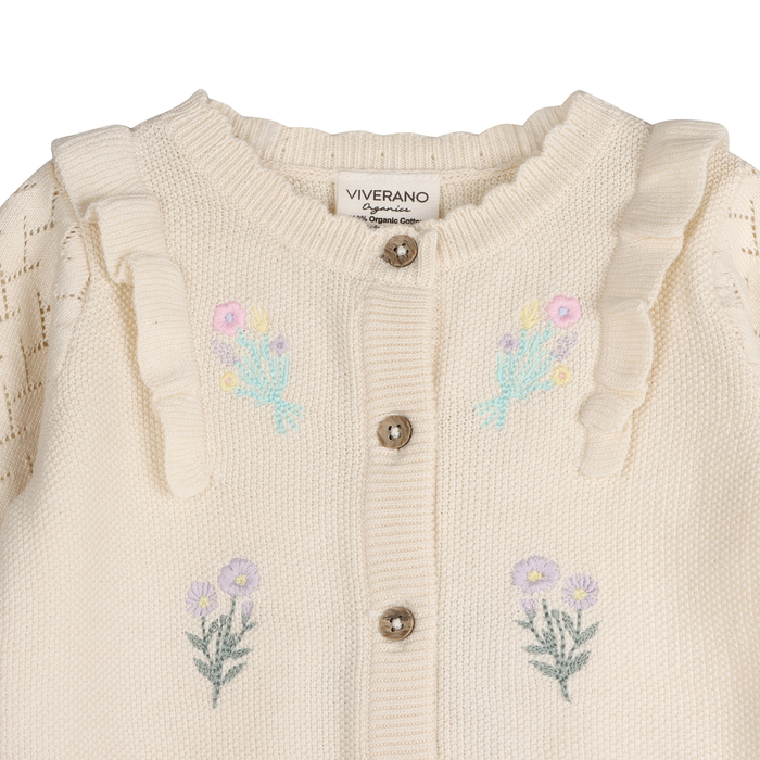 Sweet Cream Floral Cardigan