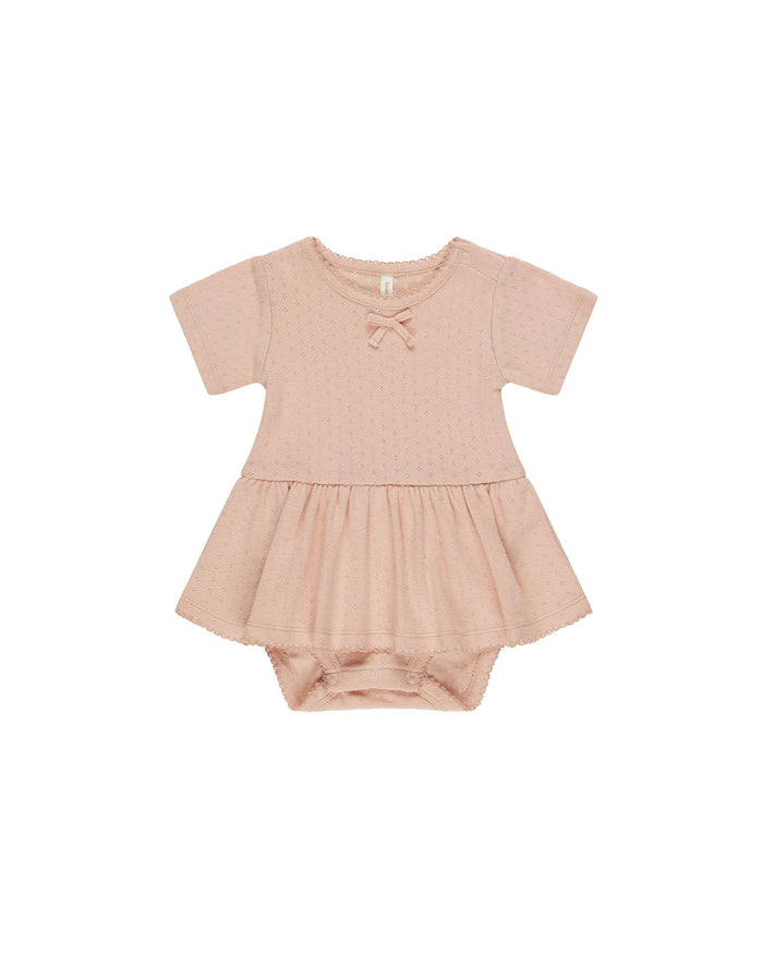 Melon Pointelle Skirted Bodysuit