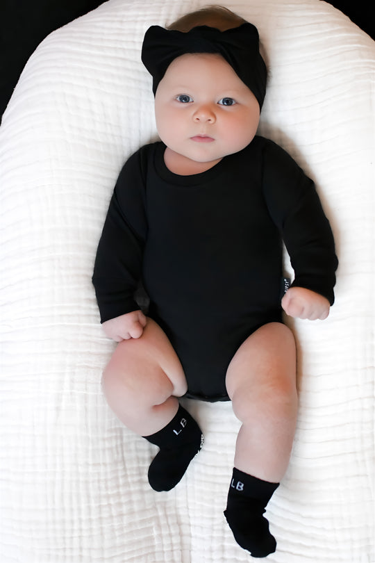 LB Long Sleeve Bodysuit - Black