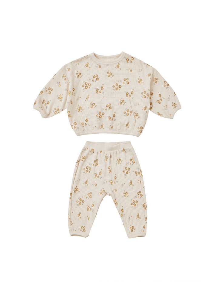 Honey Flower Waffle Slouch Set