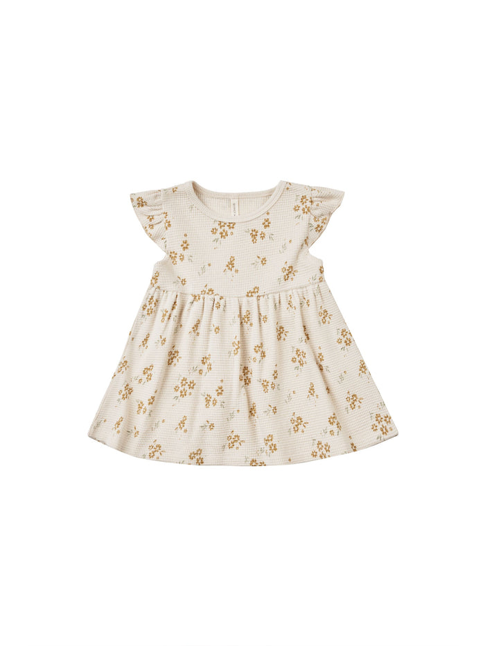 Honey Flower Flutter Sleeve Dress