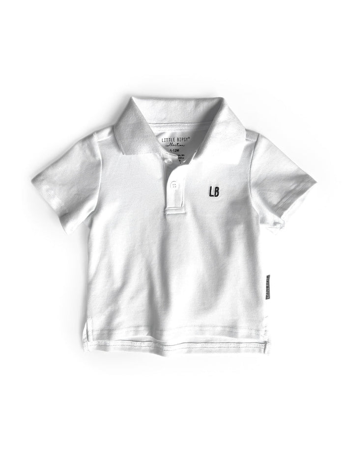 White Short Sleeve Polo Shirt