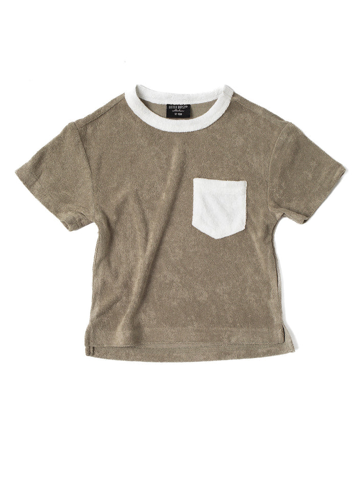 Khaki Green Terry Cloth Tee