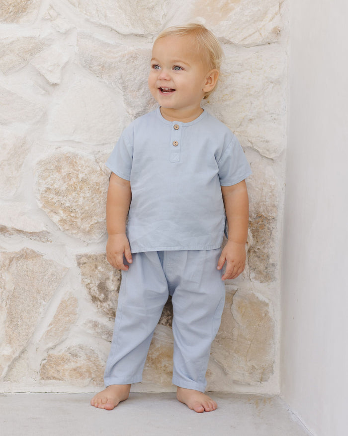 Chambray Henry Top