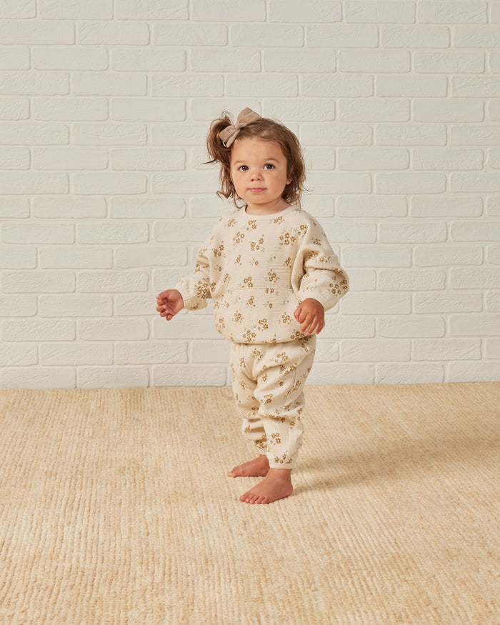 Honey Flower Waffle Slouch Set