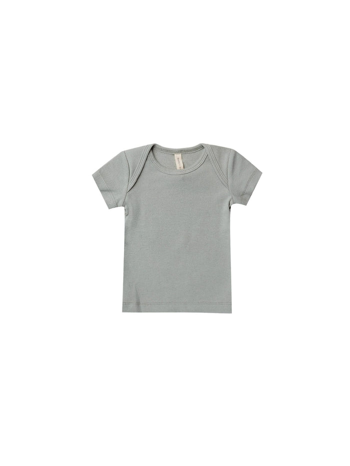 Ribbed Short Sleeve Tee - Sky