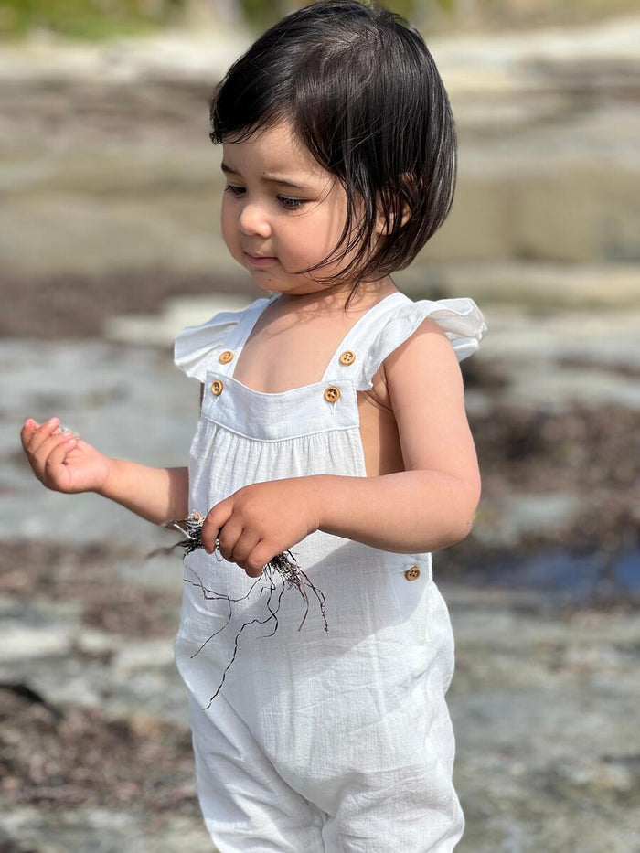 White Eloise Overalls
