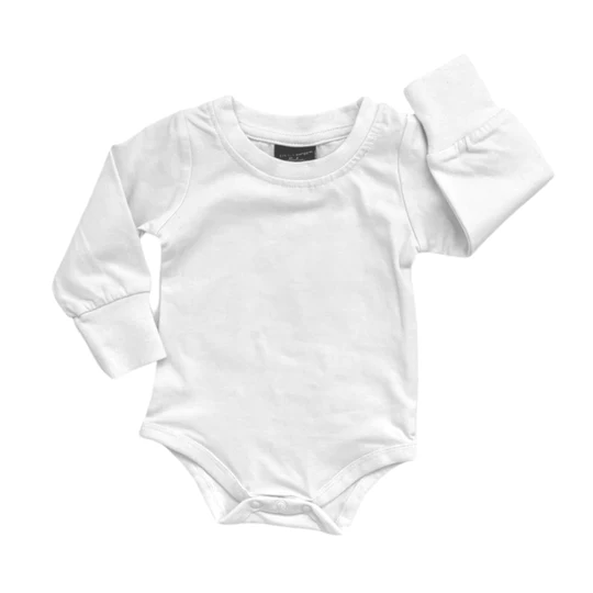 LB Long Sleeve Bodysuit - White