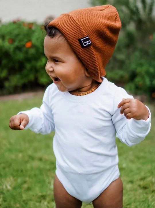 LB Long Sleeve Bodysuit - White