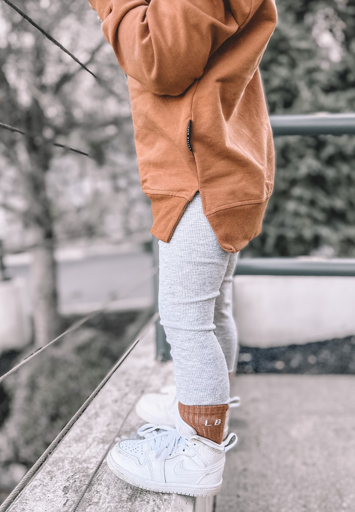 Ribbed Leggings - Grey