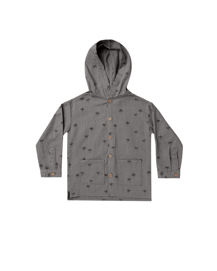 Paradise Palms Hooded Overshirt