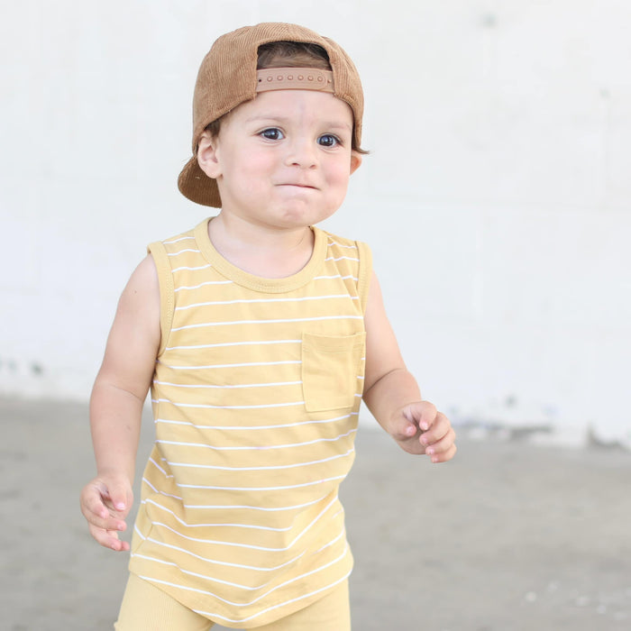 Stripe Pocket Tank - Sunny Day