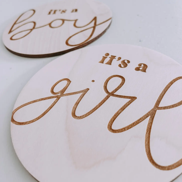 Gender Reveal Wooden Sign
