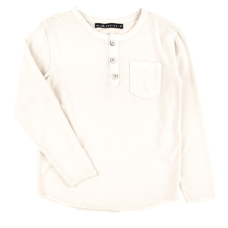 Creme Button Henley