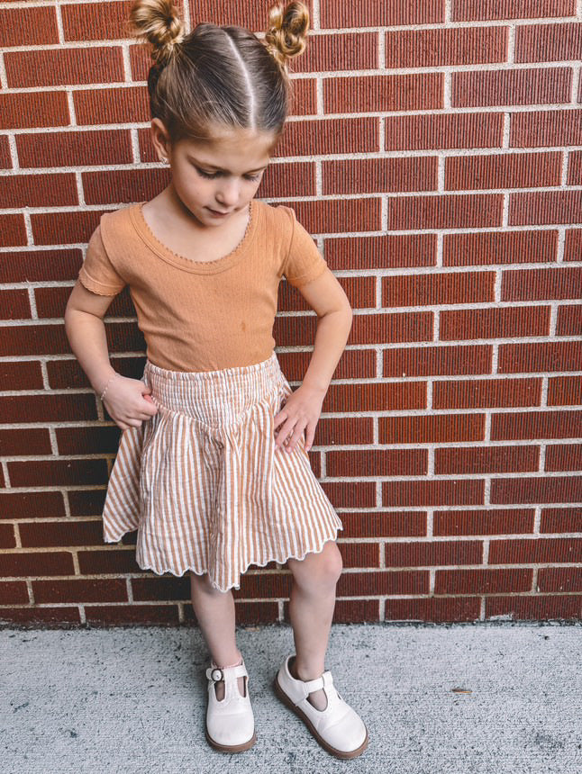 Grapefruit Pointelle Tee