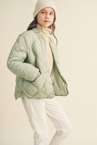 Tween Sage Quilted Jacket