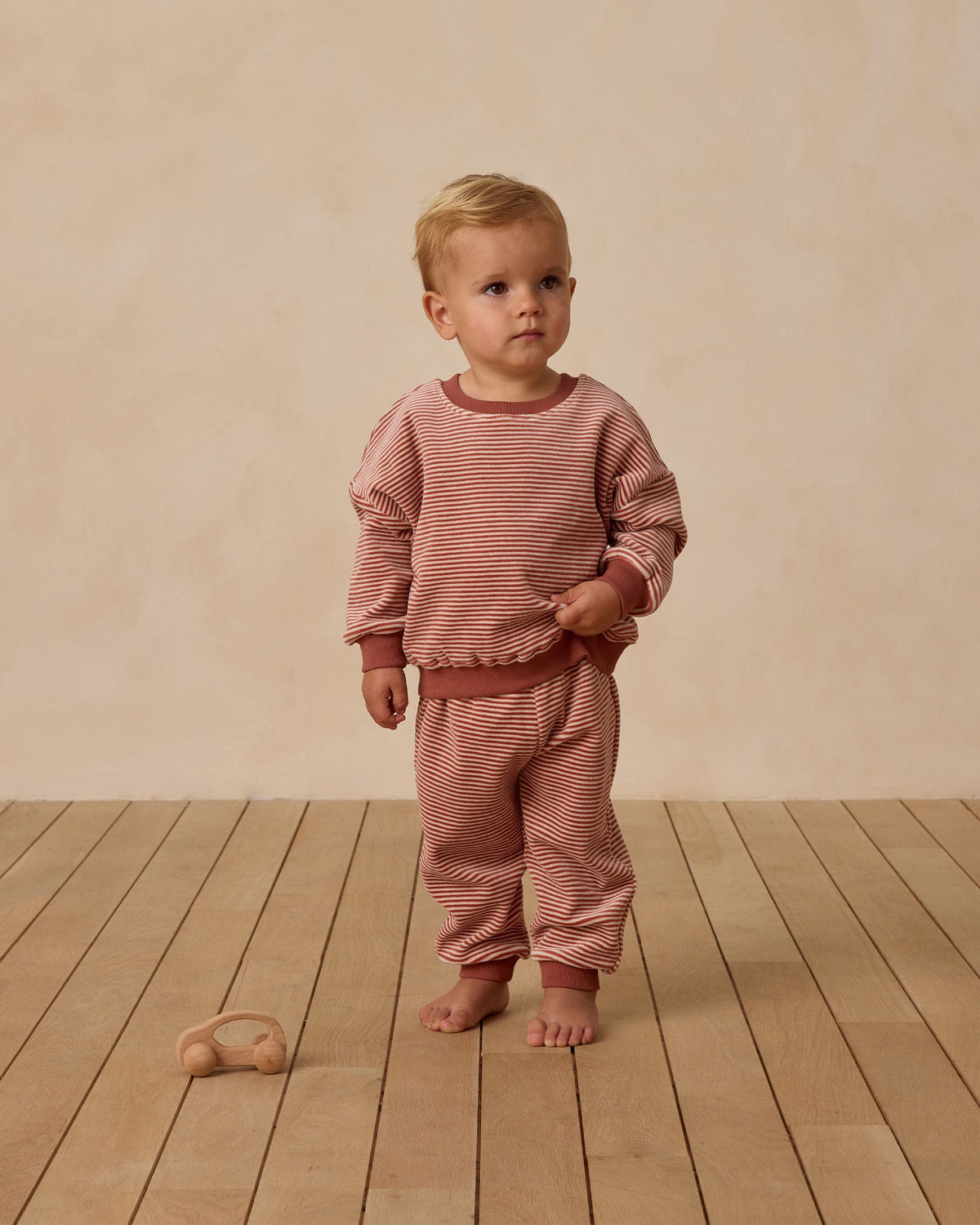 Candy Stripe Velour Sweatshirt