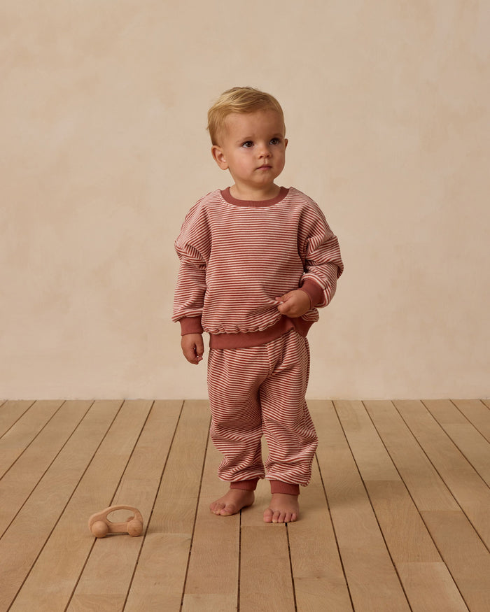 Candy Stripe Velour Sweatpant