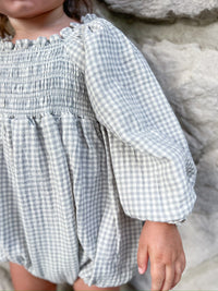 Blue Gingham Eden Romper