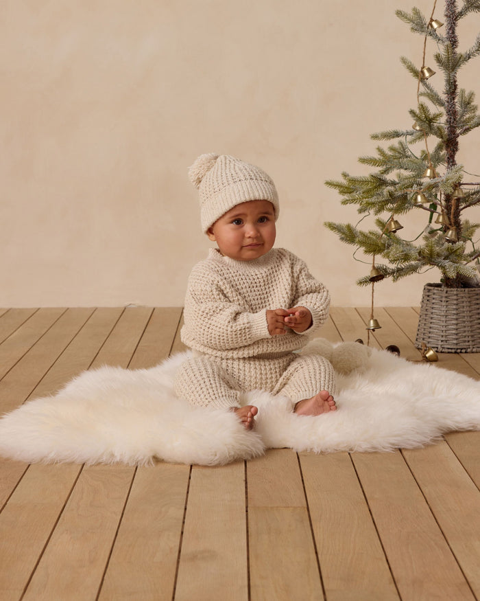 Ivory Chunky Knit Pant