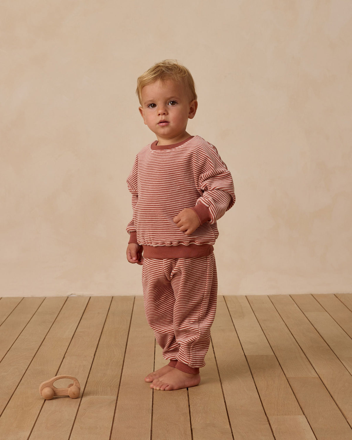 Candy Stripe Velour Sweatshirt