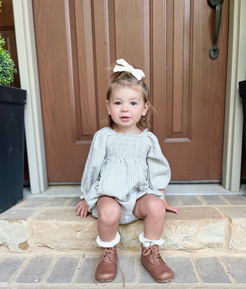 Blue Gingham Eden Romper