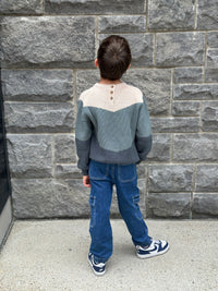 Slate Colorblock Knit Sweater