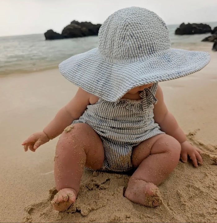 Shore Stripe Rosalie Seersucker Bubble Romper