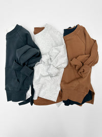 Light Heather Grey Pocket Pullover