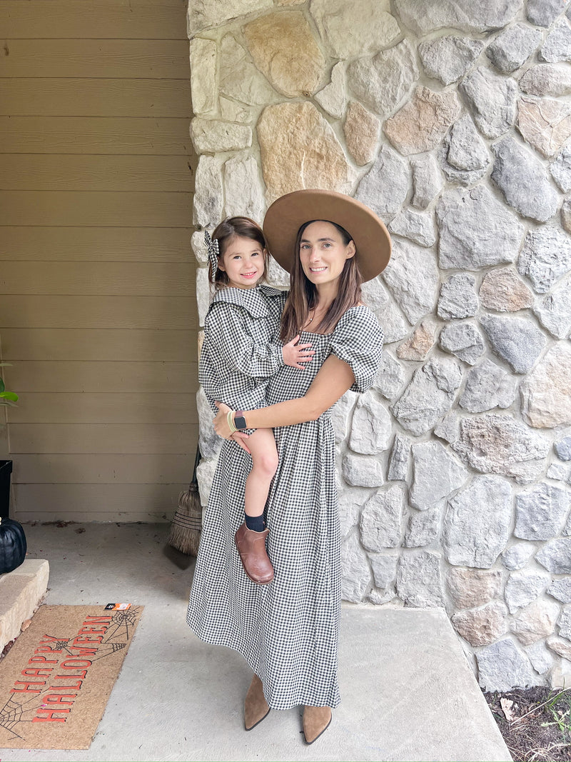 Black Gingham Mini Dress