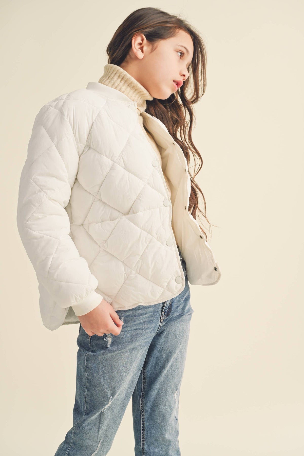Tween Sage Quilted Jacket