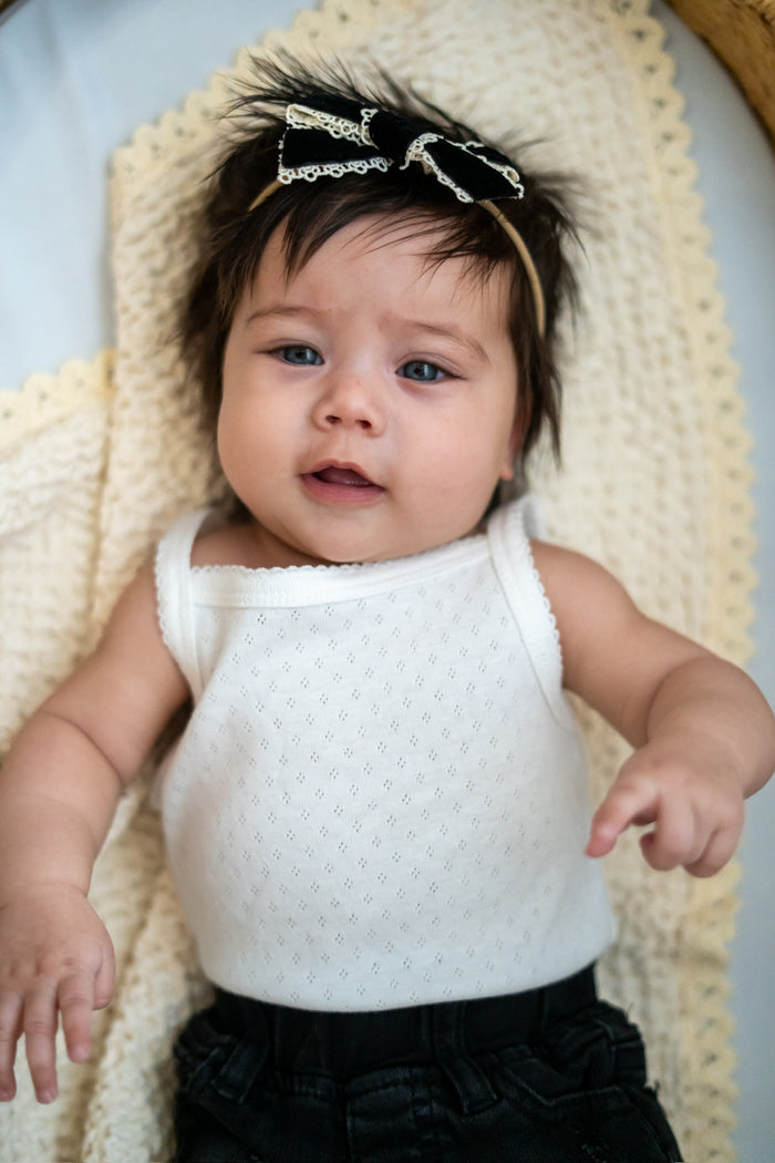 White Pointelle Tank Bodysuit