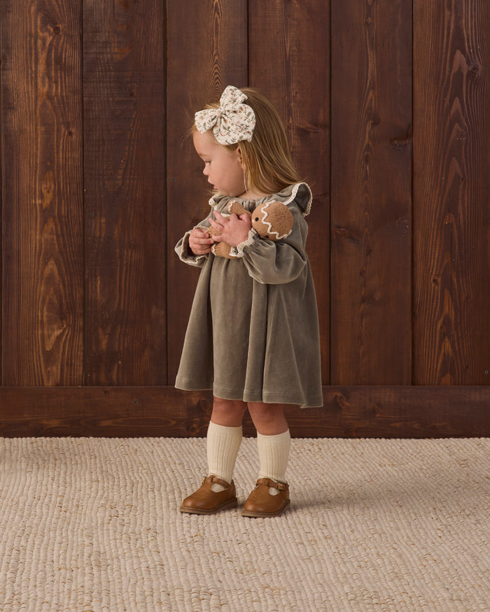 Spruce Velour Baby Dress