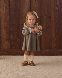 Spruce Velour Baby Dress