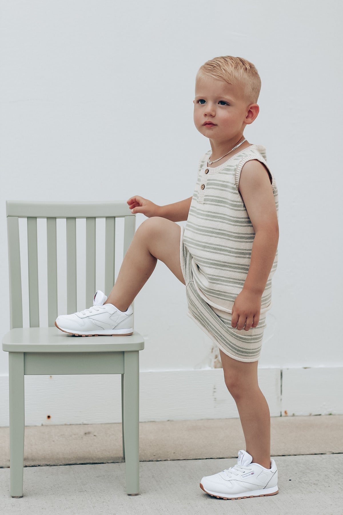 Sage Stripe Taylor Knit Set