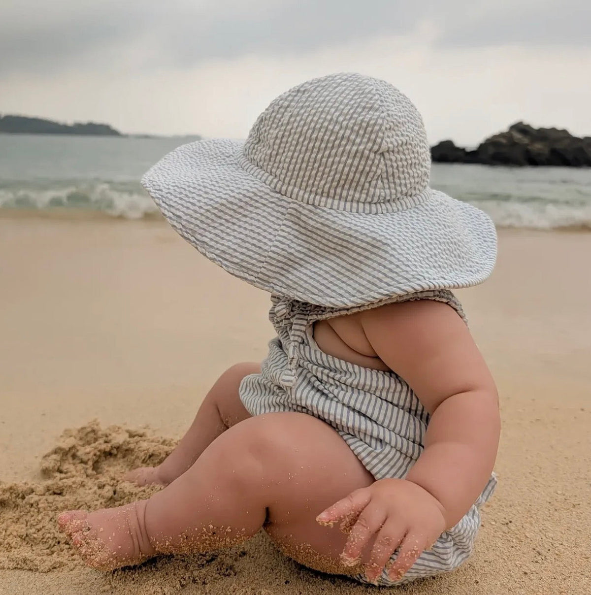 Shore Stripe Rosalie Seersucker Bubble Romper