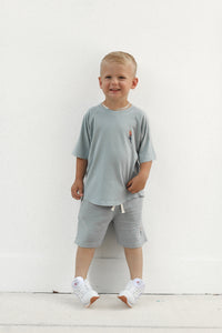 Stone Blue Bolt Tee